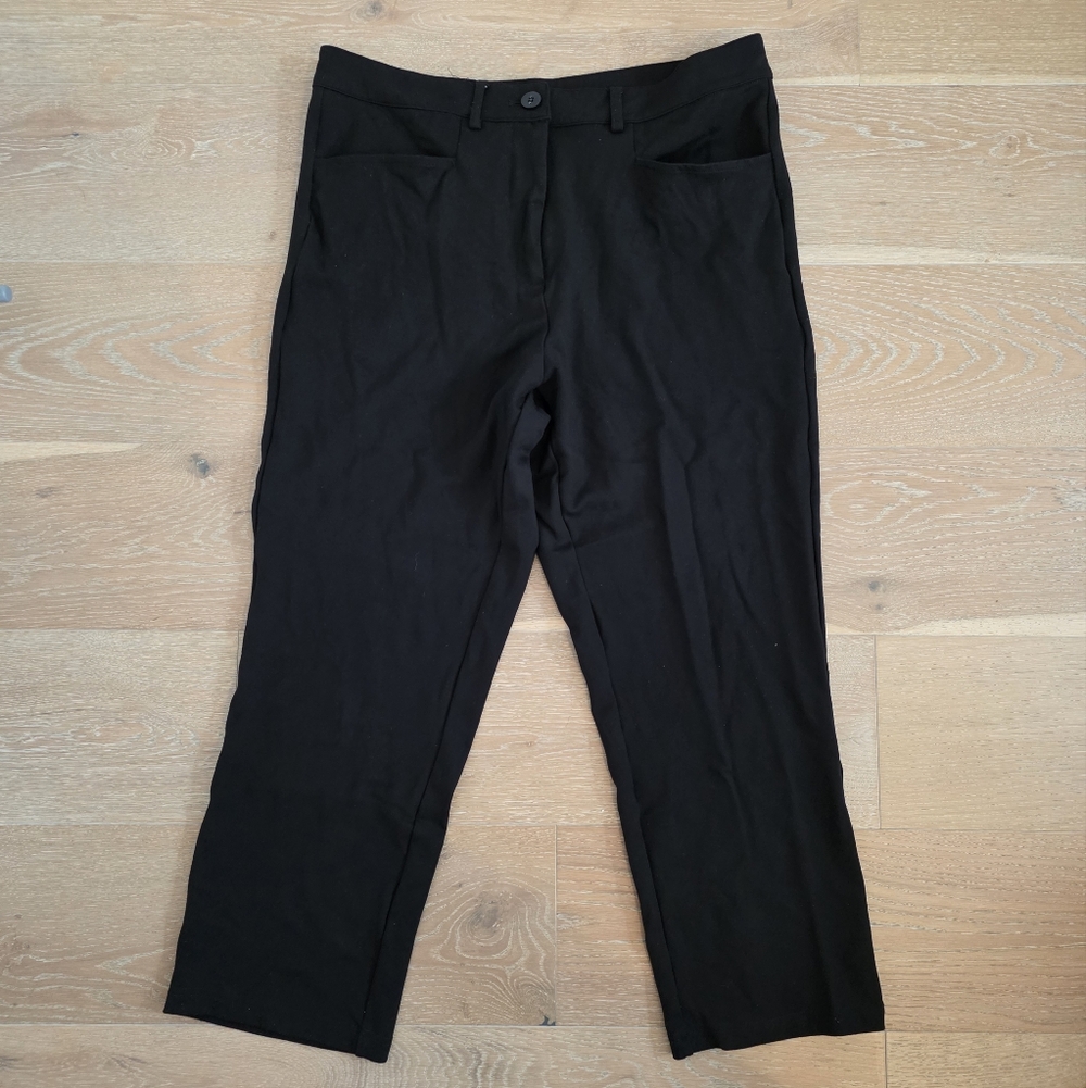 Universal Standard Cigarette Ponte Black Dress Pants - Picture 5 of 13